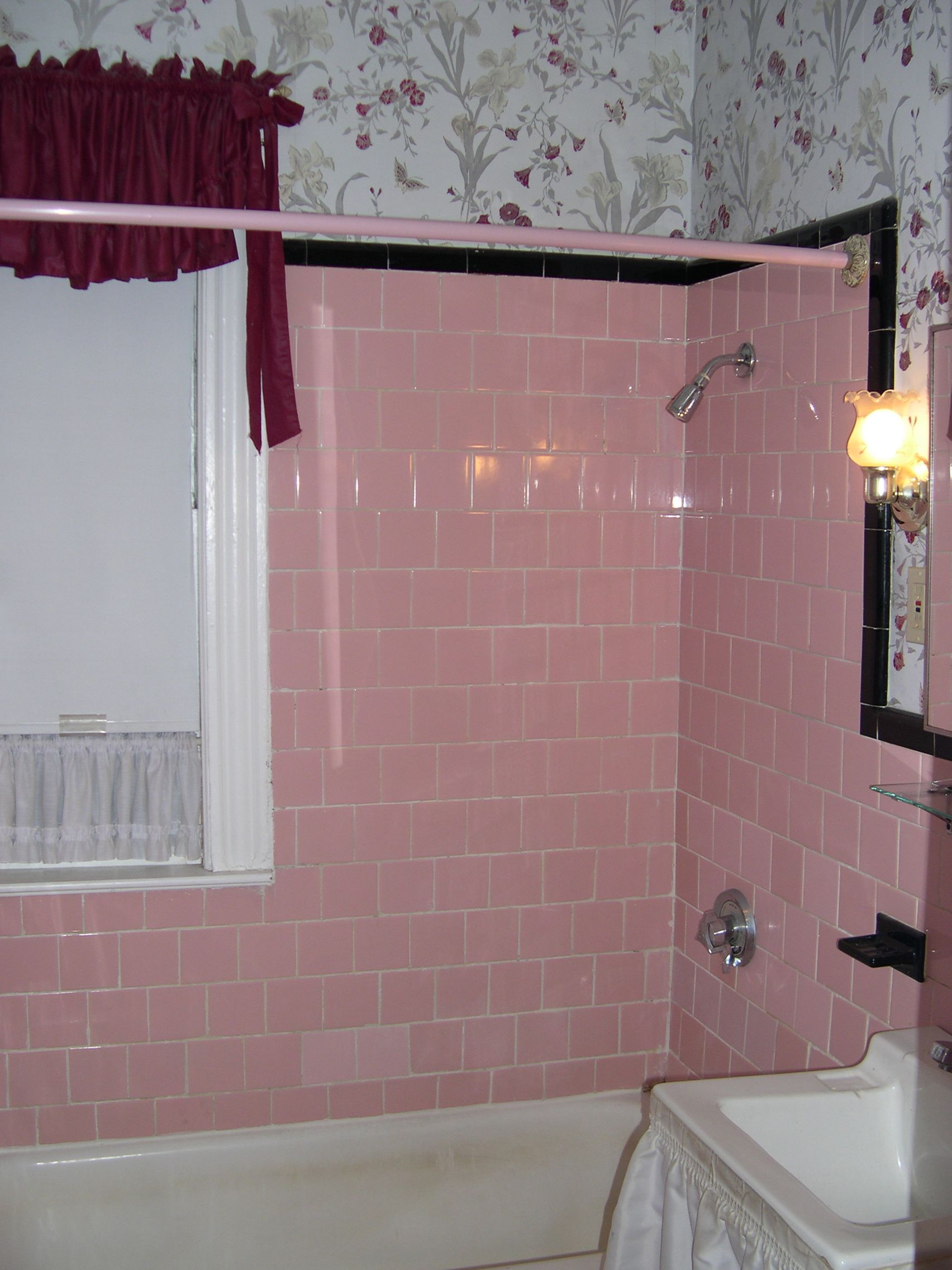 Happy New Year and the Pink  Tile  Bathroom  is Back 